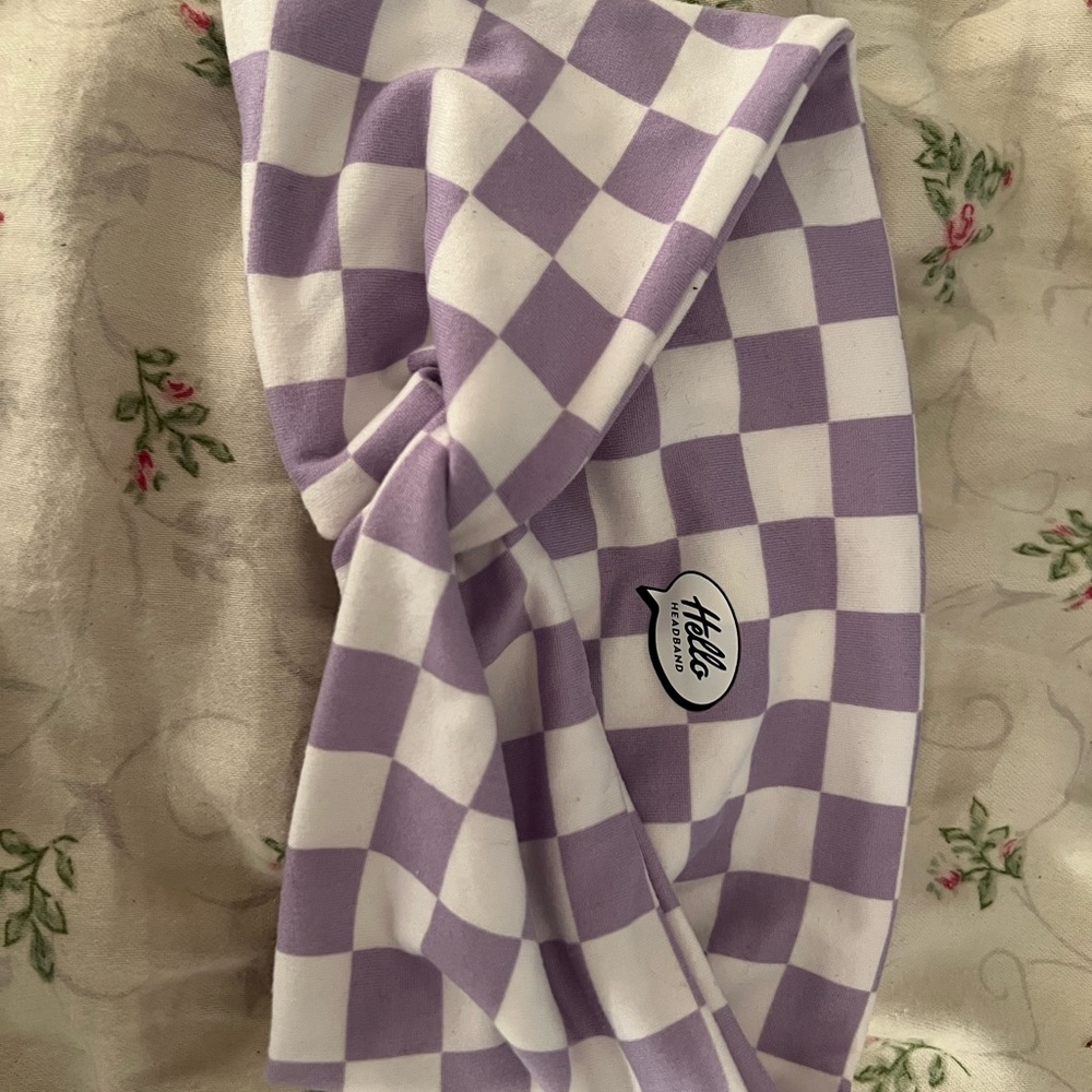 Purple Checkered Hair Accessory